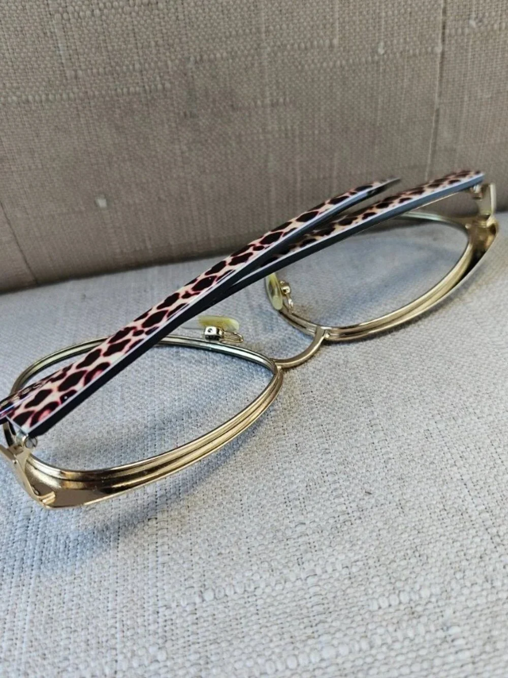 Bebe Women Eyeglasses Frame Black Tone Gold Tone Edge Glasses Eyewear BB7235